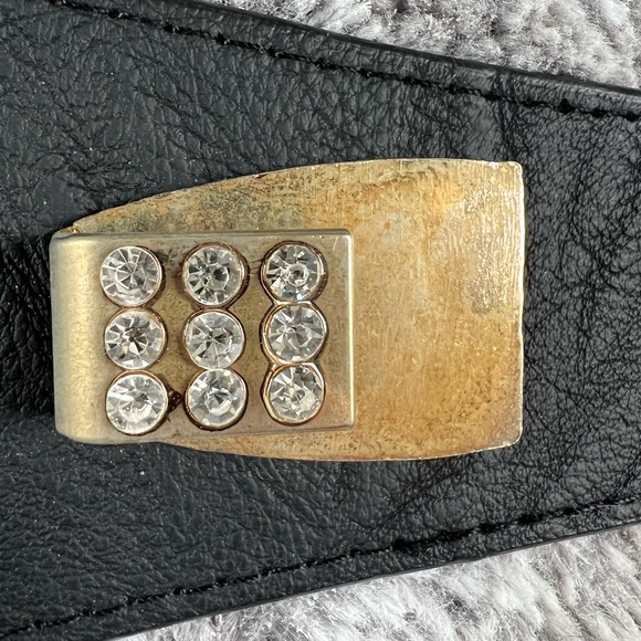 BLACK Elastic & Rhinestone Beautiful Fashionable Belt - Picture 14 of 16